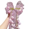 Princesa do Vale do Lírio Estilo Lolita Saia Bufante com Laço Oversized Acessório de Cabelo, Ornamento de Cabelo Fresco Estilo Floresta Primavera e Verão