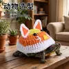 Ropa de Tortuga Tejida a Mano Transfronteriza con Diseño de Zorro de Dibujos Animados, Ropa Decorativa para Mascotas Reptiles Mini al por Mayor