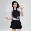 Traje de baño de una pieza estilo falda talla grande para mujer, conservador, adelgazante, que cubre el abdomen, adecuado para piscinas y aguas termales, apto para deportes, para mujeres un poco rellenitas