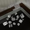 Qingmei flash explosivo boutique circonita inferior súper brillante decoración de diamante para uñas carbono alto transparente cuadrado grueso azúcar de roca ovalado circonio