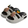 Chinelos Infantis de Capivara 3D em EVA para Meninas, Novidade Verão 2025 Sandálias Antiderrapantes de Desenho Animado para Meninos