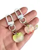 Llavero de Corazón Girly de Dibujos Animados Hielo Translúcido Brillo Fino Nube Estrella Adornos Llavero ins Colgante para Mochila de Estudiante Encanto para Bolso