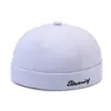 Sombrero de verano para hombre sombrero de melón de cuero sombrero principal de piso sombrero coreano de calle hipster hip hop sombrero sin ala yuppie moda sombrero de piso