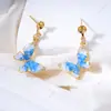 Anillo de Perlas, Pendientes, Colgante, Juego de Tres Piezas Microincrustado, Estilo Mariposa, Diseño de Goteo de Aceite, Lujo Accesible DIY de Gama Alta
