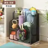 Cesta de Almacenamiento para Esterilla de Yoga, Estante de Almacenamiento para Equipo de Fitness con Ruedas, Estante de Almacenamiento tipo Sandwich para Baloncesto y Bádminton en Casa