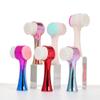 Cepillo de silicona 3D de doble cara para lavado facial, cepillo de limpieza manual de pelo suave, herramienta de lavado facial con vibración y limpieza profunda de poros, galvanoplastia.