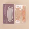 Europa y Estados Unidos Super Fuego Desnudo Usar Armadura Color Sólido Degradado Rostro Flores de Durazno Ballet Corta Manicura Venta al por Mayor Transfronteriza
