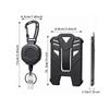 Porta Insignia Clip Retráctil Mosquetón Resistente Carrete para Insignia Llavero Portatarjeta de Identificación Genial Portacredencial Táctico