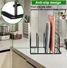 Estante Organizador de Cocina - Organizador de Almacenamiento para Gabinete de 5 Ranuras de Alta Resistencia para Tablas de Cortar, Charolas para Hornear, Ollas, Charolas para Galletas con Patas Antideslizantes, Encimera o Dentro del Gabinete