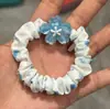 Elástico de Cabelo Oversized Estilo Coreano Intestino de Porco, Corda de Cabelo Versátil com Renda de Bolinhas, Elástico para Rabo de Cavalo Alto, Elástico de Borracha, Acessório de Cabelo de Alta Qualidade