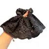 Versión coreana de falda de encaje negro anillo para el pelo de intestino grueso cuerda para la cabeza de mujer sentido de alta gama flor para la cabeza cuerda para coleta de pelo lote
