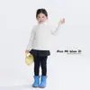 Bola de Arroz Pegajoso Ropa Infantil Niñas Cuello Alto Capa Base de Felpa Otoño/Invierno Top Cálido de Manga Larga para Niños