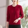 Top de punto fino para mamá para Otoño e Invierno 2026 Estilo nuevo para mujeres de mediana edad y mayores Suéter elegante de capa base para Primavera y Otoño