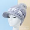 Chapéu de Lã de Inverno Feminino, Estilo Coreano, Quente e Fashion, Forrado com Fleece de Inverno, Moderno, À Prova de Vento para Ciclismo, Chapéu Atacado para Outono e Inverno, À Prova de Frio para Adultos