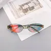 Óculos Cat-Eye Novos de 2026 com um Estilo Tecnológico Futurista Único, Armação Fina de Metal Estilosa, Óculos da Moda Sem Grau