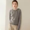 Baicaierong Outono/Inverno 2026 Moletom com Capuz de Cashmere Feminino Design Versátil Tricô de Lã