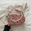Bolso de Mujer Nuevo Estampado Verano 2026, Bolso de Hombro Clásico, Bolso de Mano con Perlas, Lindo Bolso Cruzado para Chica que va al Trabajo