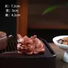 Ornamento de Mesa Dragão da Fortuna em Argila Roxa para o Ano do Dragão, Adequado para Cultivo de Chá, Decoração de Micro-Paisagem para Aquário de Sala de Estar, Animal de Estimação de Chá