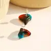 Diseño de nicho de alta calidad estilo exquisito joyería para orejas al por mayor aretes vintage de baya roja azul marino gelatina adorables