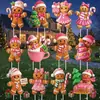 Nuevo letrero de suelo navideño con diseño de cachorro Grinch, letrero impermeable para césped de fiesta al aire libre, jardín