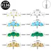 Gaibei Moda Transfronteriza Europea y Americana Aleación de Titanio G23 Joyería para Piercings de Grado Médico Estilo Sencillo Solo Circonita Redonda en la Cabeza