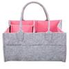 Bolsa de fieltro para mamás transfronteriza, Bolsa de almacenamiento para pañales de bebé, Bolsa colgante portátil de almacenamiento de maquillaje para madre y bebé
