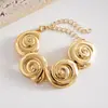 Pendientes de Metal con Forma de Caracola Transfronterizos Europeos y Americanos, Collares, Pulseras, Cadena para Clavícula Estilo Vintage, Lujo Ligero, Gama Alta, Joyería Minimalista para el Cuello