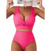 2025 Exportación Nuevo Sexy Push-Up Talla Grande Bikini para Mujer Europeo y Americano Vacaciones en la Costa Traje de Baño de Dos Piezas