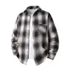 Camisa Masculina Xadrez Outono 2026 Transfronteiriça, Casual de Caimento Solto, Marca Tendência, Camisa Versátil Top Jaqueta
