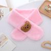 Bufanda de otoño e invierno para niños, linda y linda mascota de dibujos animados para bebés, niños y niñas, cálida y gruesa, de imitación de conejo de peluche, bufanda para padres e hijos.