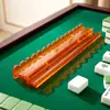 Empujador de Tarjetas de Mahjong Americano Acrílico Transfronterizo Personalizado Color Caparazón de Tortuga Transparente Varilla Magnética Transparente Ranura para Tarjetas