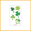 Venta Caliente Transfronteriza Impermeables a Prueba de Sudor Sombrero Verde Trébol Festival Irlandés Pegatinas St Patrick Pegatinas de Tatuaje
