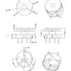 Base de anillo magnético para bobina de alto voltaje de 7,85 mm base de inductor 121 base 121 BASE