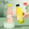 Botella de plástico desechable de 350 ml con tapa, transparente, engrosada, PET de grado alimenticio, botella vacía para envasar bebidas y agua mineral