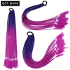 Pelucas Trenzadas de Colores Estilo Europeo y Americano, Coletas de Color Degradado, Trenzas de Espiga de Celebridades de Internet, Trenzas de Boxeadora de Tres Hebras para Discoteca