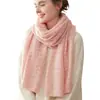 100% Cachemir Puro 2026 Otoño/Invierno Nuevo Estilo para Mujer Calentador de Cuello Jacquard Hueco Bufanda Protectora Cálida Bufanda de Punto