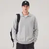 Camisa polo masculina de malha de linho de alta qualidade, estilo old money, manga longa, nova para primavera e outono de 2026, camiseta casual para atacado