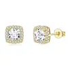 Brincos ear cuffs coloridos de zircônia transfronteiriços, brincos pequenos de aço titânio, novo modelo popular 2026 para mulheres, ear cuffs de aço inoxidável 316, acessórios de orelha