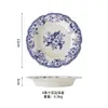 Porcelana Azul y Blanca Creativa Clásica Estilo Chino y Occidental Vajilla Doméstica Color Bajo Esmalte Plato Hondo Plato para Sopa Plato para Pescado Plato Plato para Arroz