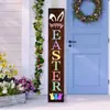 Nuevo producto transfronterizo: Letrero vertical de bienvenida de madera para porche y patio de granja de temporada Decoración navideña letrero de pie