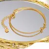 Pulsera de Acero Inoxidable Chapado en Oro de 18K al Vacío Joyería DIY Hecha a Mano Cuentas de Esmalte Transferido Pulsera de Cuentas