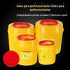 Caixa descartável hospitalar autêntica para instrumentos cortantes caixa médica para instrumentos cortantes médica quadrada redonda agulha tubo de sujeira lixeira