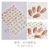 Adesivos de Foil Dourado Borboleta para Nail Art 2026 Tendência Nova Adesivos de Unha Adesivos Borboleta Oca 3D Dourados e Prateados Olho de Gato