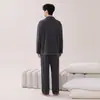 Algodón PuroPijama para Hombre Estilo Primavera/Otoño Manga Larga Juvenil Sencillo Se Puede Usar Fuera de Casa Conjunto de Ropa Nuevo Estilo 2026
