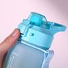 Vaso de plástico con pajita y cubierta de rebote de color degradado de 1000 ml de Amazon, viene con hebilla de seguridad, vaso deportivo portátil para el espacio