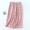 Calça de Pijama de Algodão Fina de Verão Xadrez para Homens e Mulheres, Calça Caprichada para Casal, Shorts para Casa que Podem Ser Usados Fora