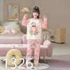 Pijama Infantil Transfronterizo para Mujer de Manga Larga Primavera y Otoño Princesa Madre e Hija Bebé Padre-Hijo Ropa de Casa Traje Verano Ropa para Aire Acondicionado