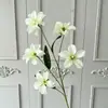 5 Orquídeas Cymbidium Artificiales para Decoración de Boda, Flores Falsas para Salón de Bodas, Arreglo de Pasillo, Decoración de Sala de Estar en Casa, Flores de Seda, Flores Artificiales