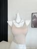 Estilo Coreano Grande Costas em U Seda Gelada Alça Base Roupa Íntima Feminina Copo Fixo Sustentação Cor Sólida Cor Base Colete