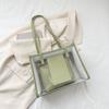 Bolsa Grande de Gelatina Transparente Moda Mujer PVC Bolso de Hombro 2023 Nuevo Verano Explosiones Bolsa Tote Impermeable